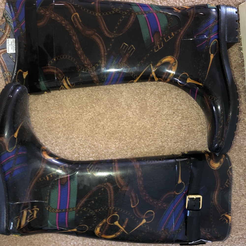 ralph lauren rain boots size 7